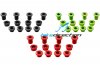 Bussole corona Carbon-ti Kit X-Fix MTB XS per doppia rosse, nere, verde acido