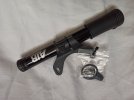 Pompetta portatile alluminio, 8.3bar / 120psi, volume pompata 36 ml, presta-schrader, lunghezza chiusa 19 cm