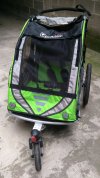 Rimorchio bici/passeggino da jogging per 2 bambini Qeridoo Sportrex2