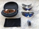 occhiali CRIVIT con 3 lenti NUOVE (simili agli Oakley Radar)