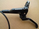 Impianto frenante idraulico Shimano composto da 2 leve BL-MT501 e due pinze BR-MT500 con le relative tubazioni.