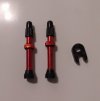 Kit Valvole Tubeless Alluminio Arancio Nuovo