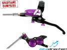 Hope Tech 4 V4 freno a disco braided nero/purple posteriore