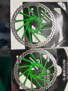 2 Dischi Freno MTB Bucklos 203 mm (spider verde)